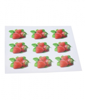Aufkleber für Kistenbeschilderung "Erdbeeren", Bogen à 9 Stk.